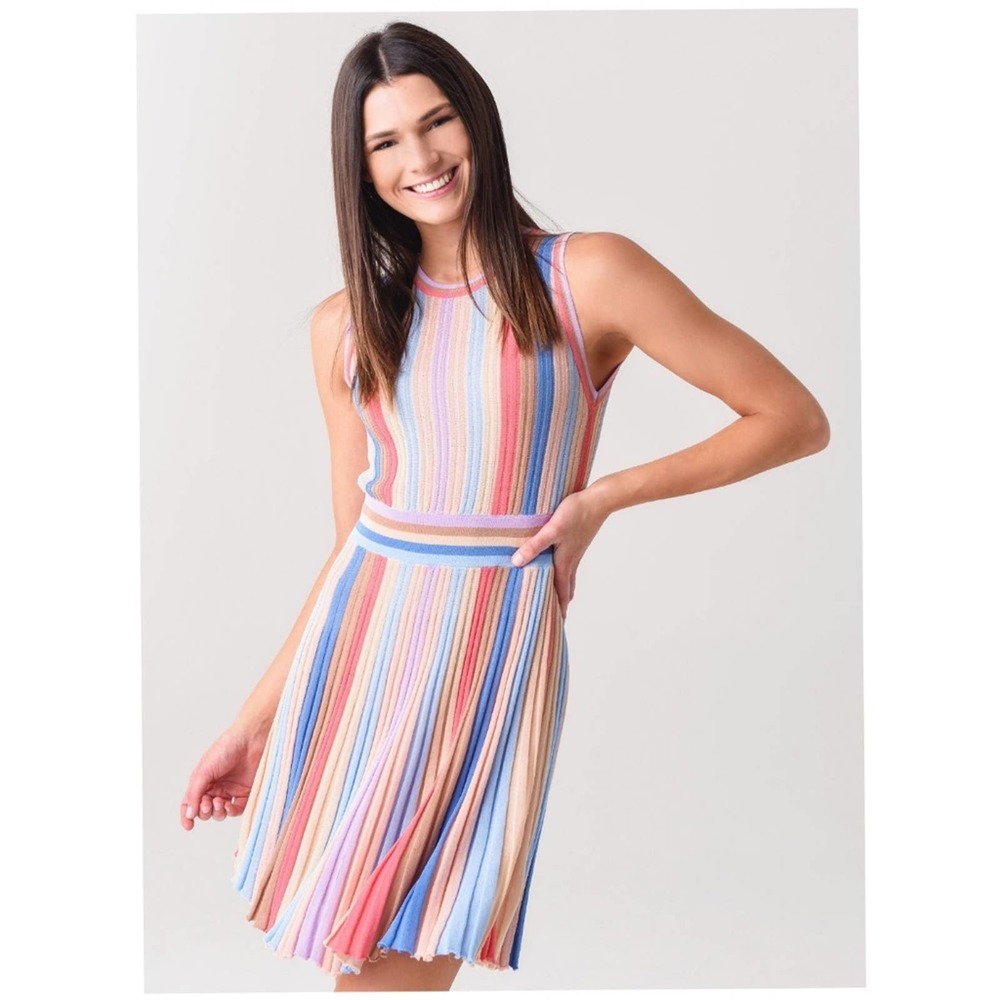 Allison New York Rainbow Stripe Knit Dress Size S/p
